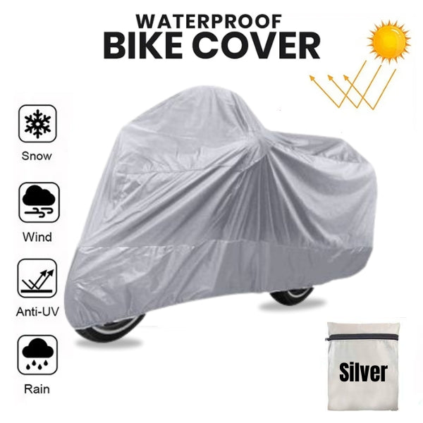 Bike Cover Waterproof & Dustproof Silver Gray