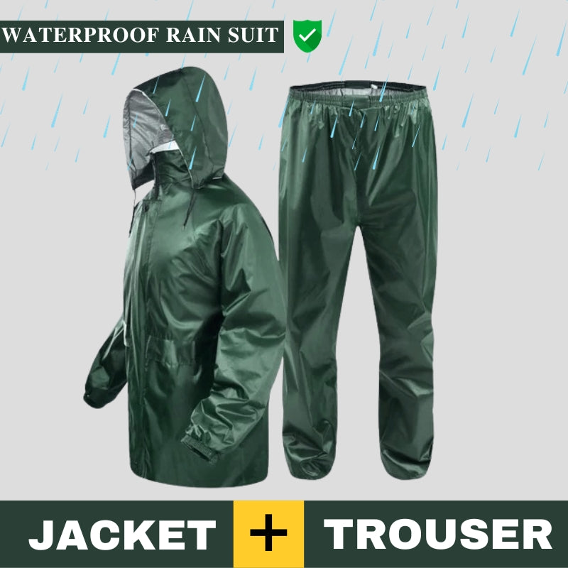 Rain Suit Jacket + Trouser Barsati 2 Pcs Green